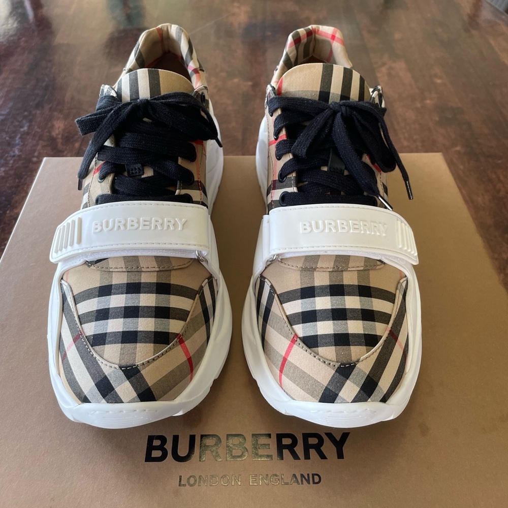 BURBERRY Vintage Check Cotton Sneakers